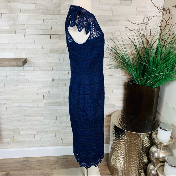 Antonio Melani NWT Navy Kelly Lace Sheath Dress - Picture 5 of 10